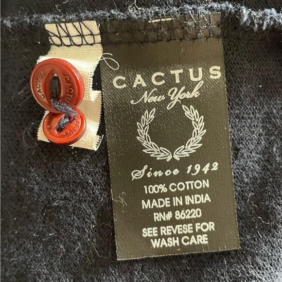 Cactus: Short Sleeved Navy Polo Shirt : Small - Picture 4 of 5